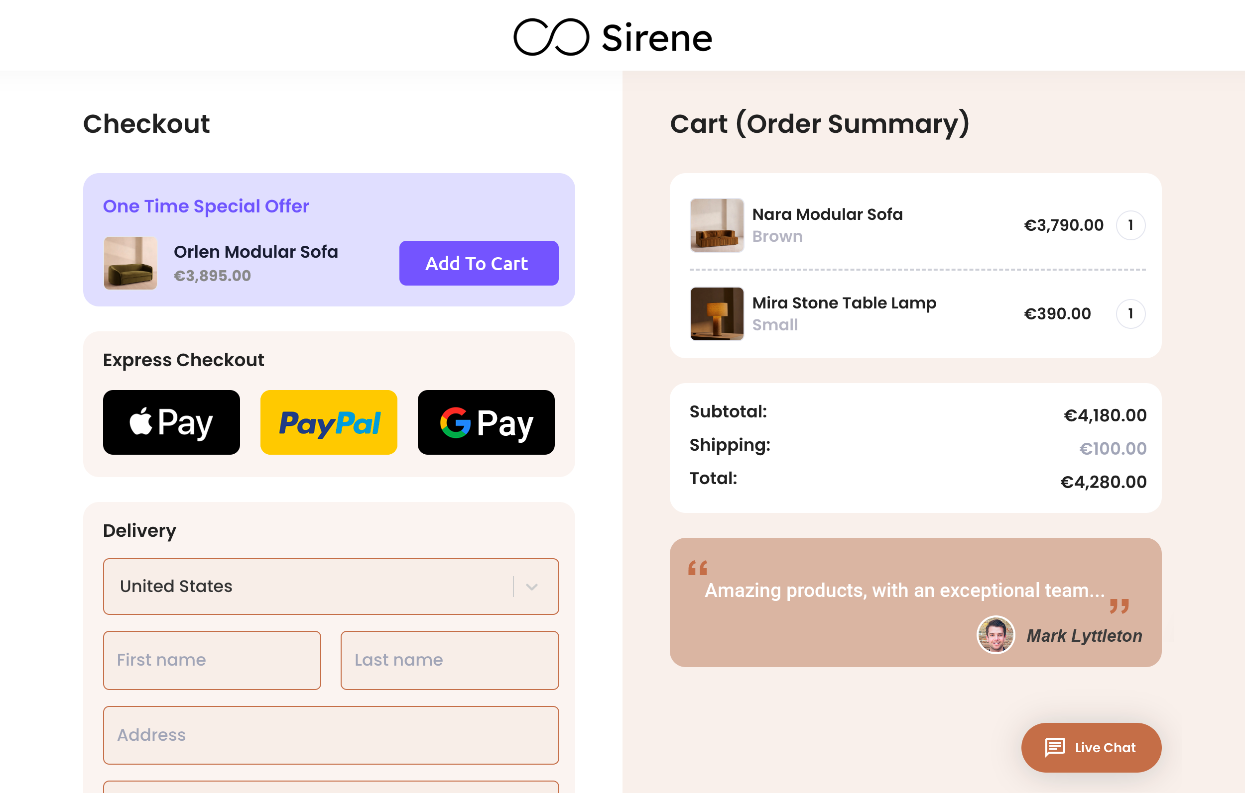 Custom Checkout
